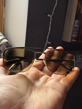 Prada Silver Frame Sunglasses with Brown Gradient Lenses